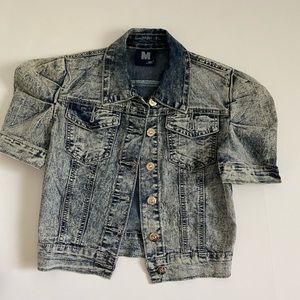 Denim Blouse - Short Sleeves
